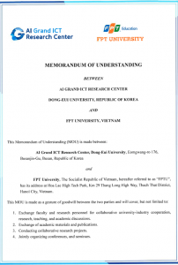 베트남 FPT대학교와 MOU